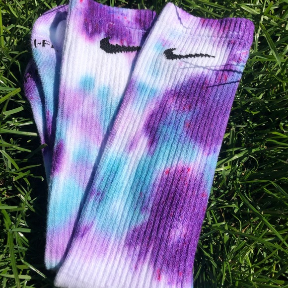 Rainbow Tie Dye Nike Socks - Picture 6 of 8